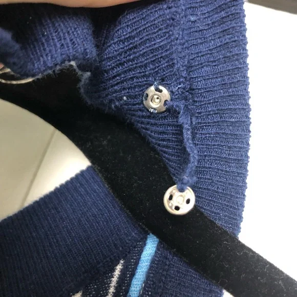 Anthropologie Maeve Lisanne Striped Sweater Maxi Dress Blue White - Picture 5 of 10